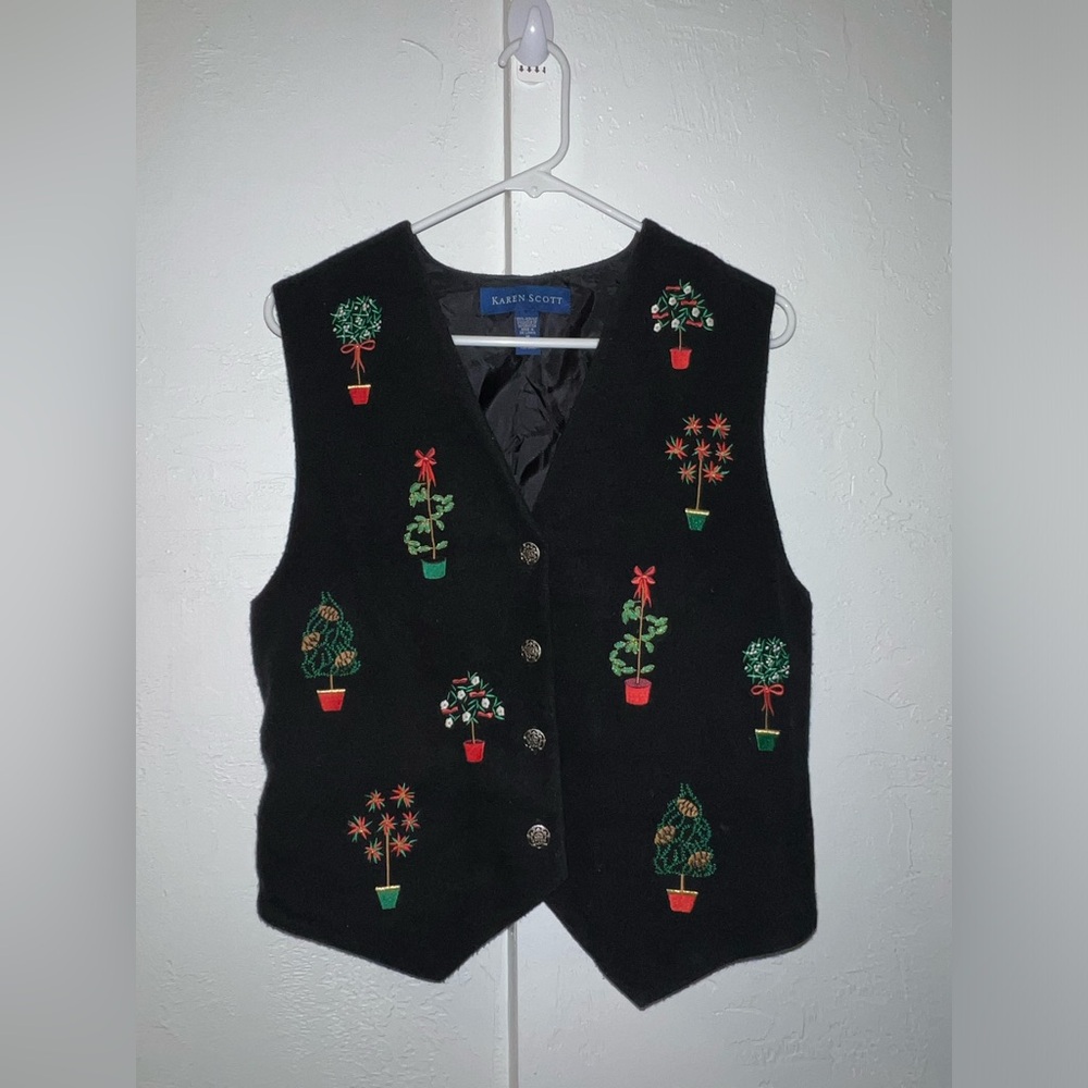Vintage Christmas Trees Vest